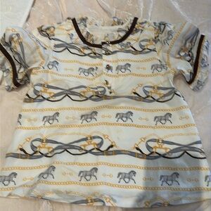 Janie and Jack equestrian horsebit style blouse sz6